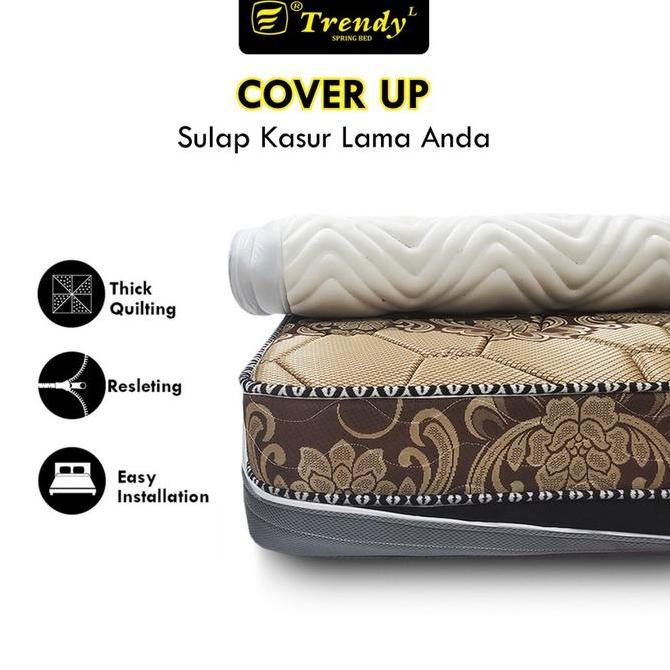 BERKUALITAS - Trendy Cover Up - Cover Sarung Kasur / Spring Bed / Matras Resleting Resleting