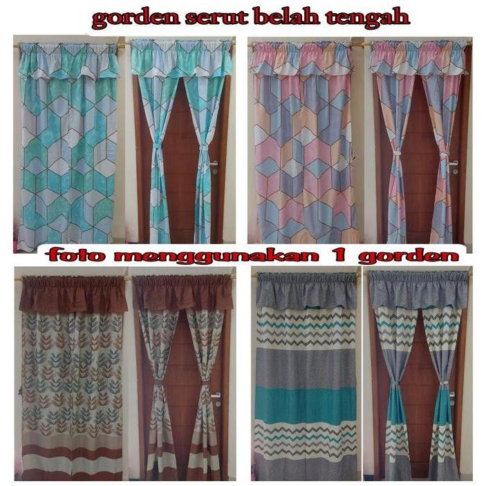 Gorden Serut Shaby / Gorden Serut Motif Bunga Belah Tengah Free Tali