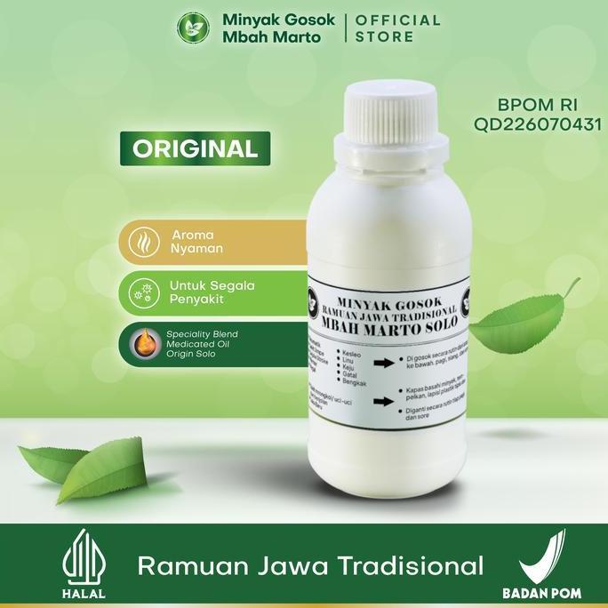Klaosanshop - Minyak Gosok Mbah Marto Solo Original Asli 100% 250Ml Messageoil