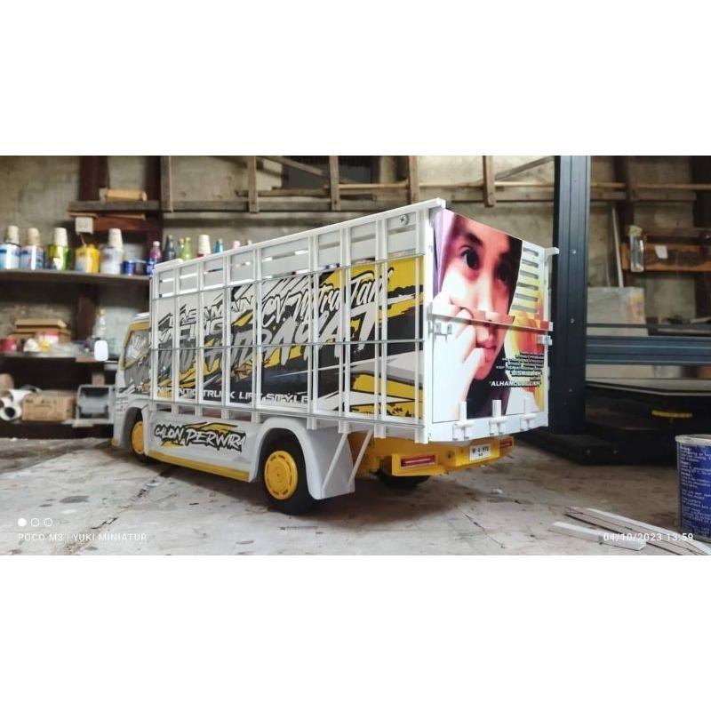 Miniatur Truk Oleng New Wahyu Abadi 2 Full Lampu Leed Kelap Kelip