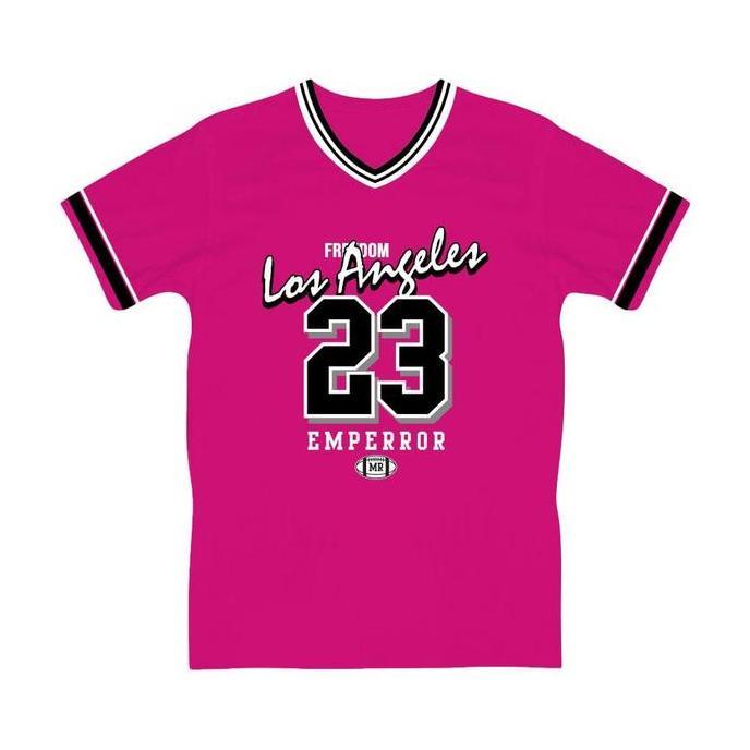 Kaos Distro Pria Wanita Kaos Baseball Kaos Angka Kaos Kerah V-Neck T-Shirt Pria Wanita Baju Santai K