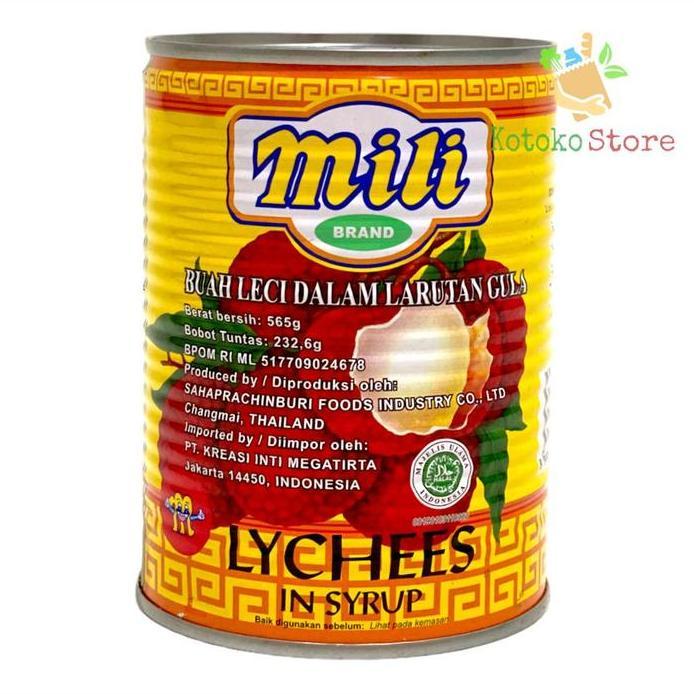 Mili Leci Kaleng / Mili Buah Leci Kaleng / Mili Leci 565gr