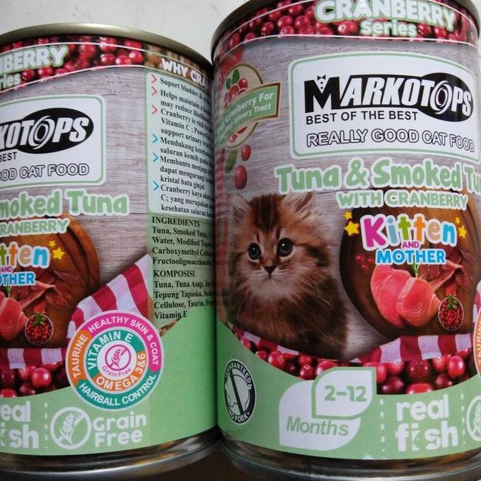 Ready markotops kaleng 400gr kitten tuna smoked tuna kitten