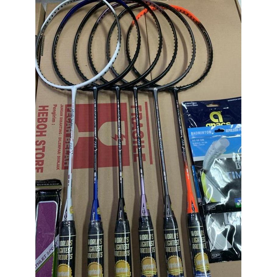 Raket Badminton APACS NEW NANO FUSION 725 Grip 6u G2 Original