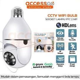 BAYASON CCTV Lampu Wifi CAMERA Dome Model Lampu 360 CCTV - Dengan LED