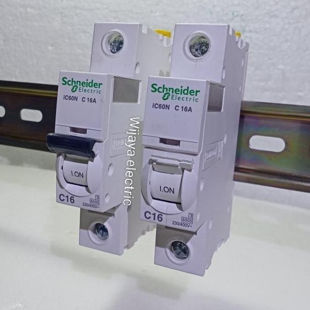 MCB 1P 16A IC60N SCHNEIDER / MCB 16A 1P C16 SCHNEIDER ORIGINAL / MCB 1PHASE 16AMPERE ORIGINAL SCHNEI