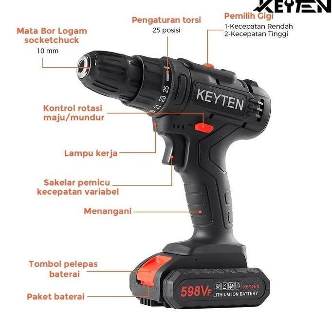Murah Keyten Mesin Bor Listrik Mesin Bor Listrik Bor Tanpa Kabel Bor Tangan Listrik Tembok Murah Too