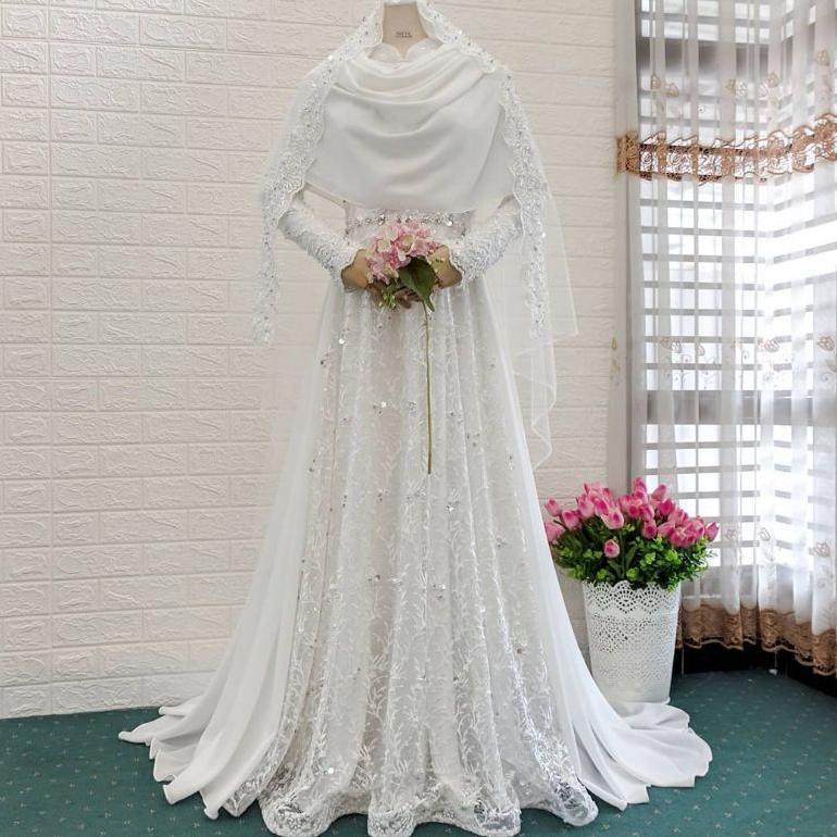 Diskon Gaun Pengantin / Gaun Akad / Gaun Muslimah / Gaun Pernikahan / Gaun Jumbo / Gaun Kecil