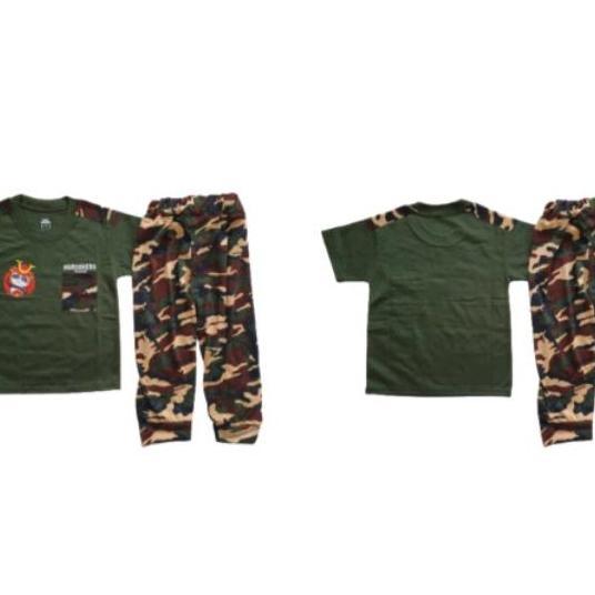 Setelan Baju Kaos Tentara Anak Army 1-8thn / Kaos Army Anak / Stelan Kaos Army / Celana Army Anak / 