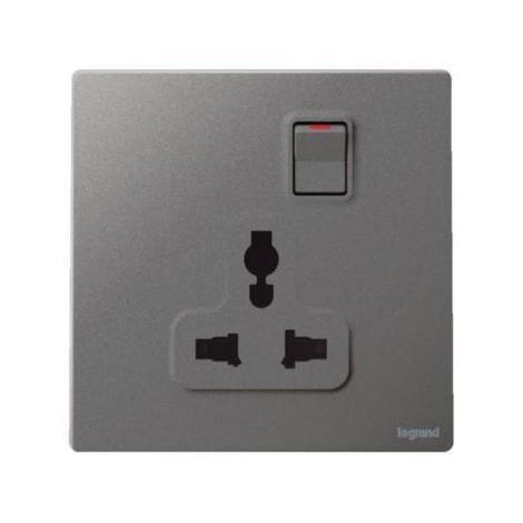 Promo Legrand Stop Kontak Multi Standard Universal Mallia Senses - 1 Gang Multistandard Switched Soc