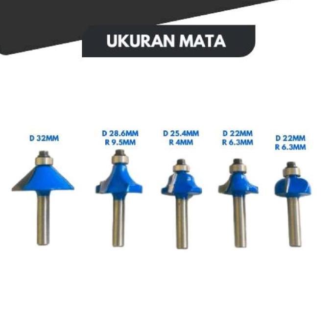 Sale Belter Mata Profil Set 12Pcs Trimmer Router Bits Set 1/4 Kayu Router 6.35Mm