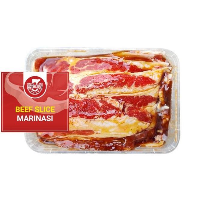 ANISAFARIDA_T - BEEF SLICE MARINASI / SLICE DAGING SAPI BERBUMBU - BROTHERMEATSHOP