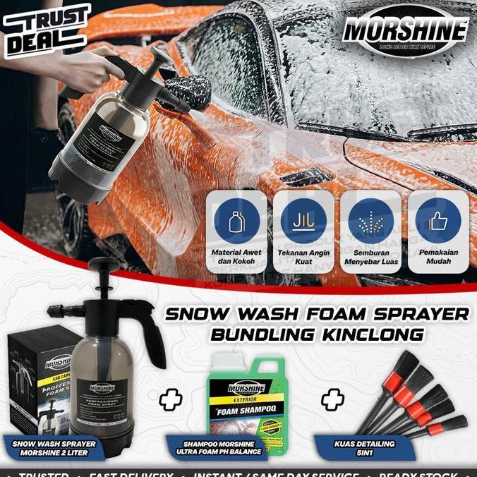 Alat Semprot Salju Busa Cuci Mobil Motor Pompa Manual MORSHINE