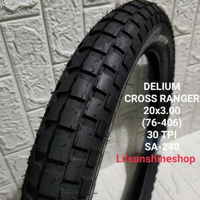 Ban Luar Sepeda BMX 20 x 3.00 DELIUM Cross Ranger Deli Tire Swallow SA-240 Ban Besar 20x300