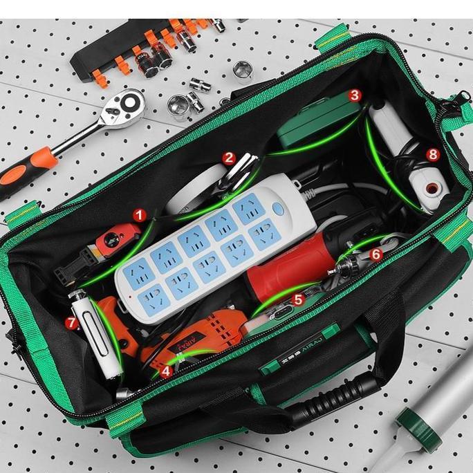 Erikasyafa - Tas Perkakas Waterproof Tool Bag 13/14/16/18 Inch Kain Oxford Tebal Tas Alat Perkakas K
