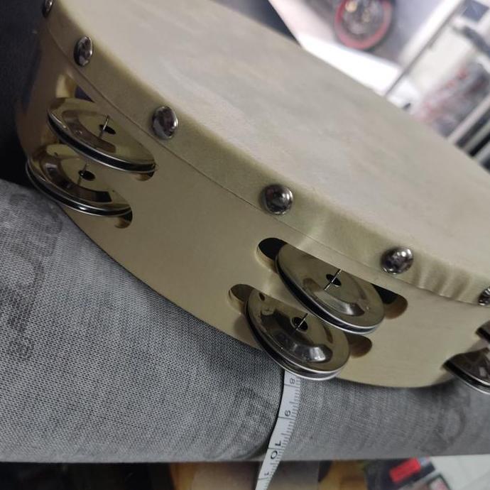 Tamborin kulit kayu 10" atau 25cm HARRIER