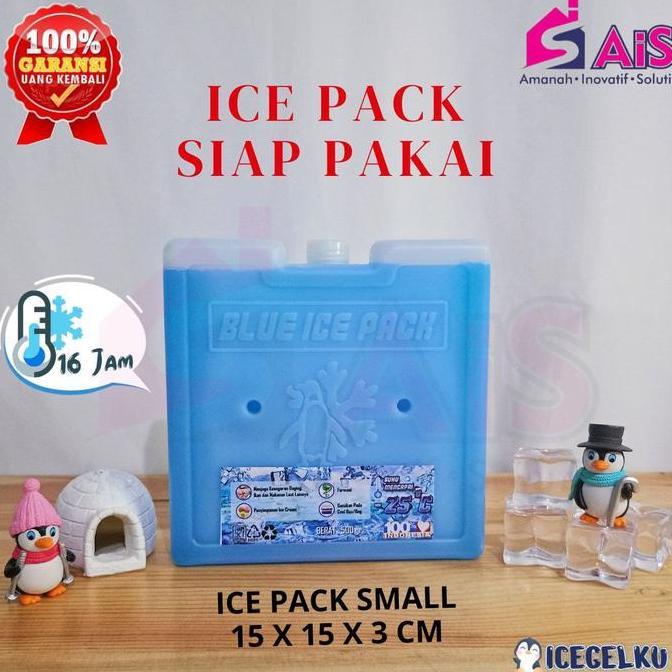 Promo Ice Pack Small Kotak 15X15X2.7 Cm 500Gr Ice Pack Blue Pengganti Dry Ice Pengganti Es Batu Ice 