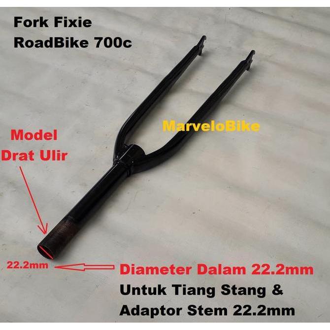 Fork Sepeda Fixie RoadBike 700c Ukuran Standar 22.2mm Besi