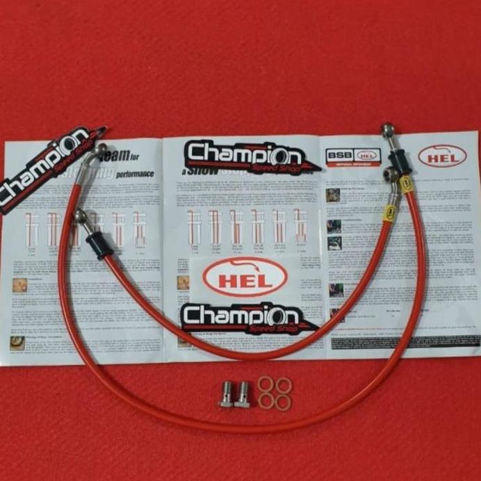 Selang Rem HEL ORI Depan Belakang 75cm 45cm Red Ninja R SS 150 150R