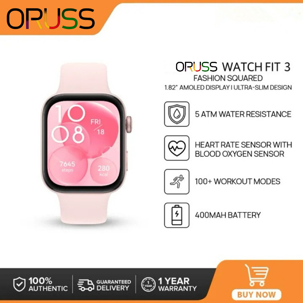 ORUSS Watch FIT 3 Smart Watch Original Smartwatch 1.82 "HD Full Touch Screen Wireless Charge Bluetoo