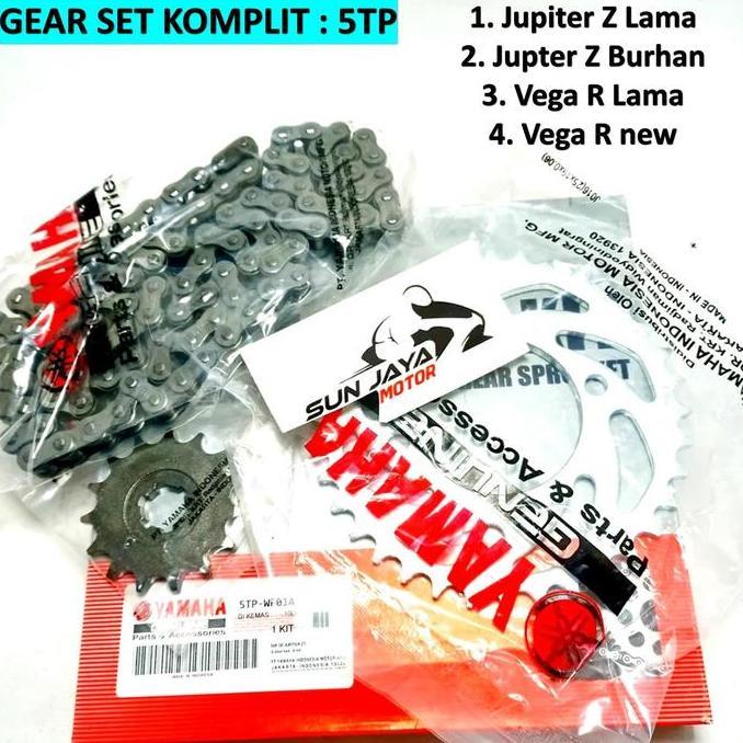 NEW GEAR SET GIRSET JUPITER Z LAMA - VEGA R - F1ZR - CRYPTON - ALFA - JUPITER BURHAN - VEGA R NEW 5T