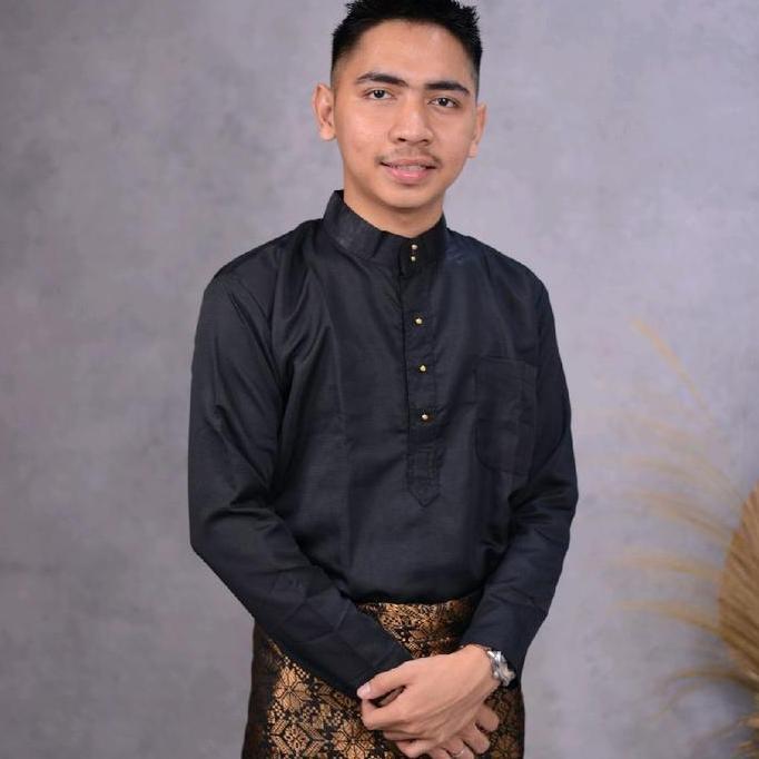 NEW SETELAN BAJU MELAYU PRIA TELUK BELANGA CEKAK MUSANG DEWASA / PAKAIAN KOKO ADAT TRADISIONAL ORI
