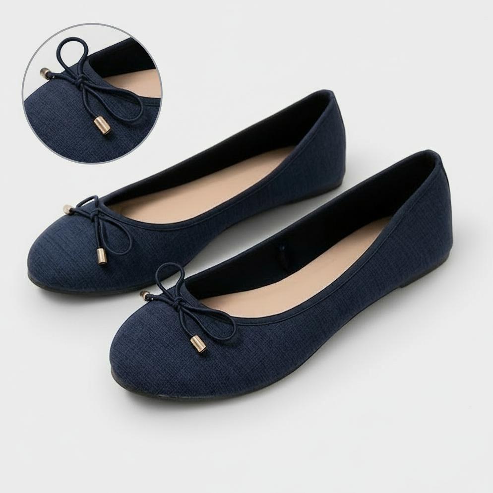 sale Berrybenka - Sepatu Ballerina Sofia Fana Bow Ballerina Flat Shoes Wanita Elegan