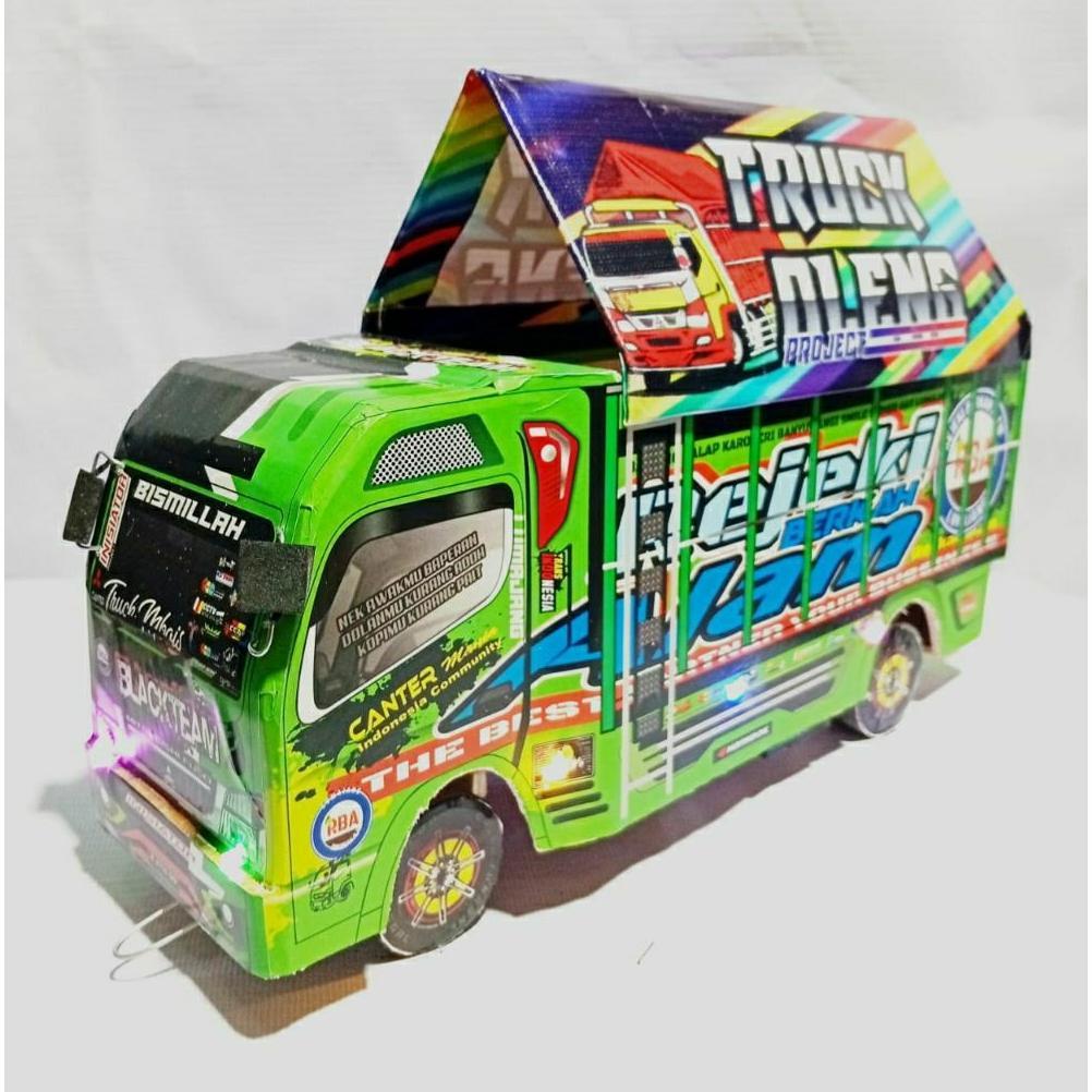 Promo Murah Truk Oleng Miniatur Kayu Full Lampu Kelip Dan Terpal Horeg Dijamin Bagus