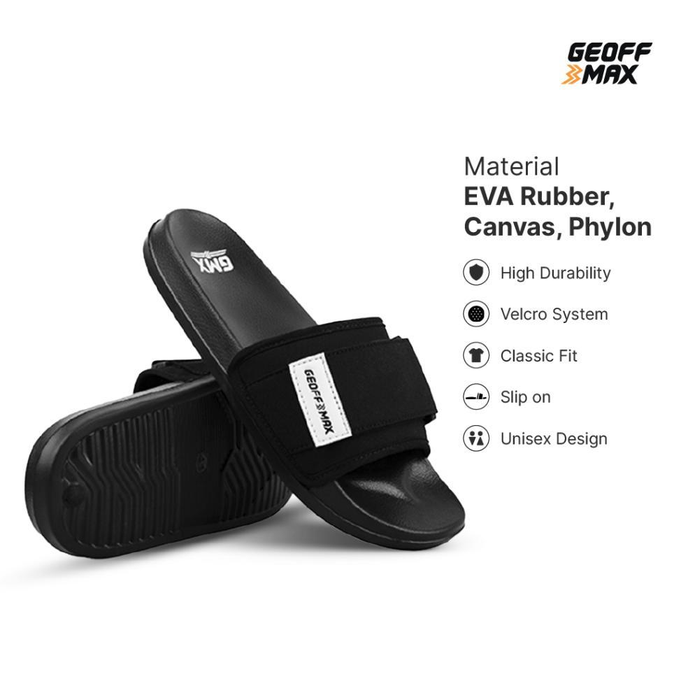 NEW Geoff Max - Quincy Black | Sandal Slop Slipper | Sandal Unisex Anti Slip