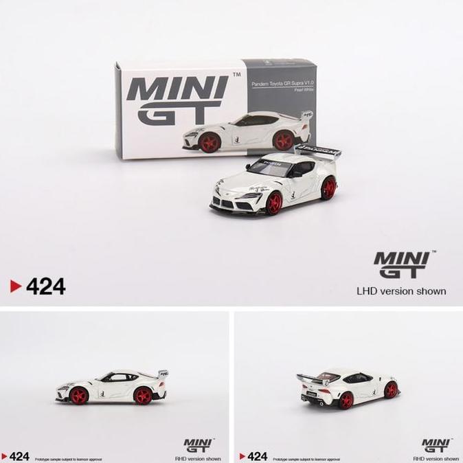MINIGT 424 PANDEM TOYOTA GR SUPRA V1.0 PEARL WHITE DIECAST MGT