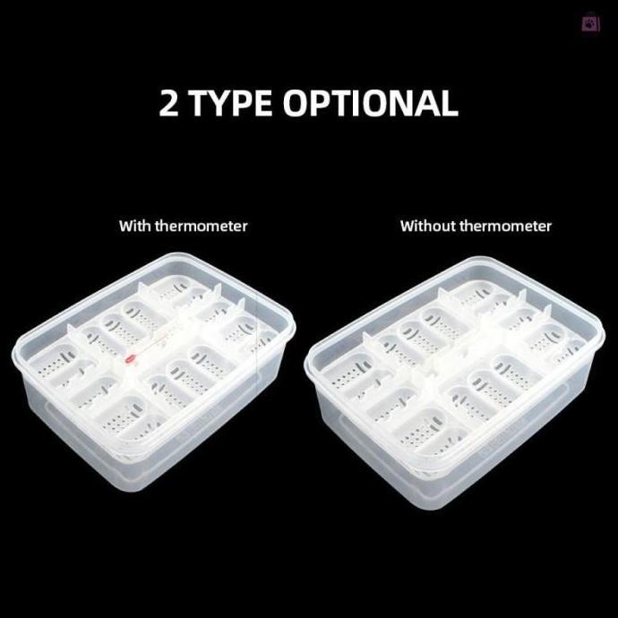 Ready 16 Reptile Egg Tray Tempat Telur BD Gecko Snake Incubator Box + Thermo