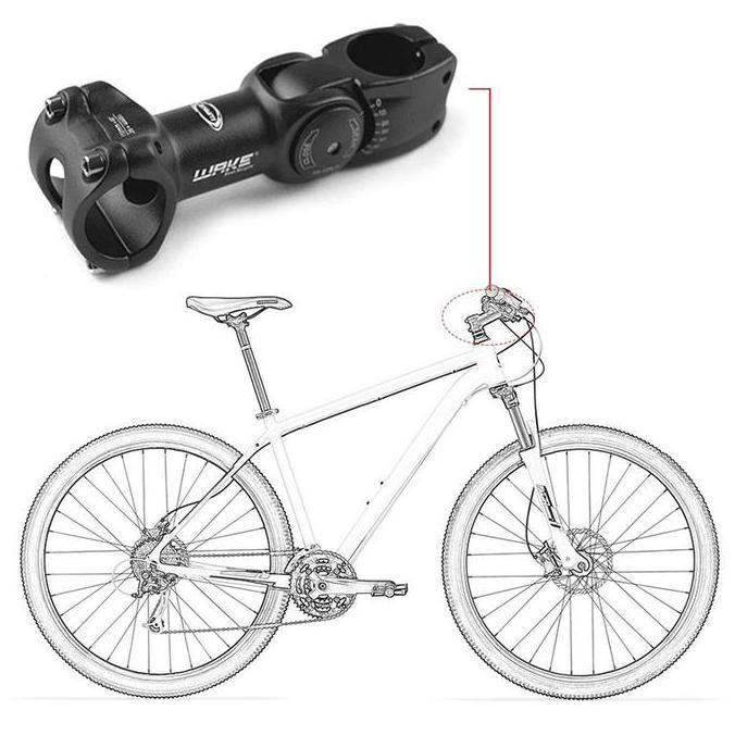 Wake Stem Standar 25.4 x 90mm 0 - 60 Derajat Adjustable Fixie Federal