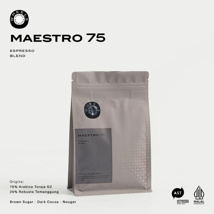 Maestro 75 Espresso Blend 75 Arabica 25 Robusta Wheels Coffee