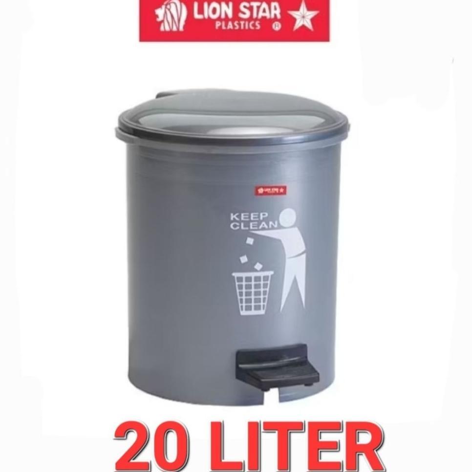 Lion Star Tempat Sampah Injak Bulat 20 Liter/Hiro Round Step On Dustbin 20 Liter