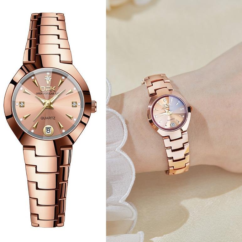 OPK Jam Tangan Wanita Anti Air Kecil Original Cewek Murah Terbaru Analog Mawar Emas Women Watch Cod