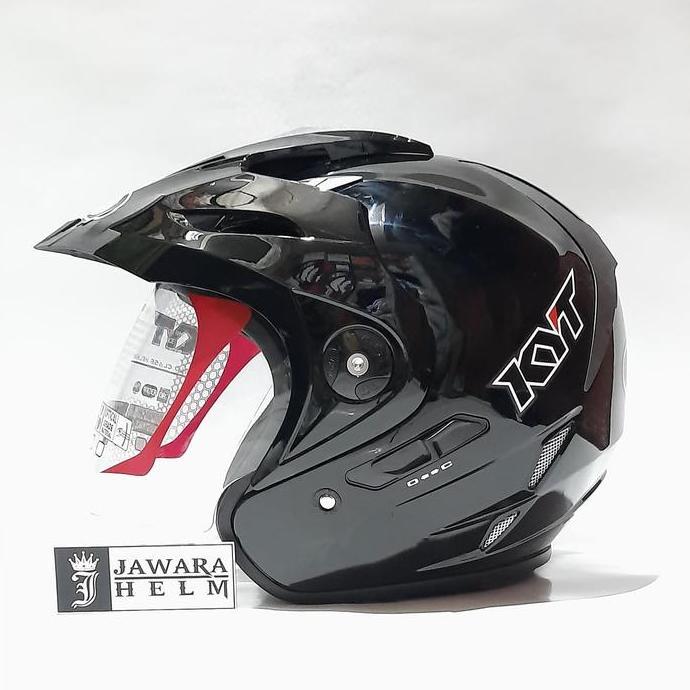 NEW HELM KYT VENOM RF RR SOLID BLACK HITAM ORI