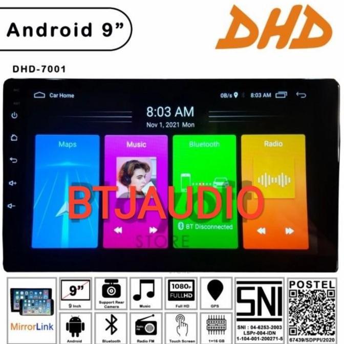 HEAD UNIT TAPE TV MOBIL ANDROID MERK ORCA SKELETON DHD UNTUK TOYOTA CALYA & DAIHATSU SIGRA LAYAR 9 I