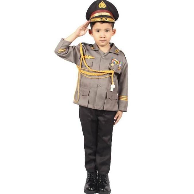 kostum profesi polisi anak baju polisi kecil pakaian polisi cilik LA