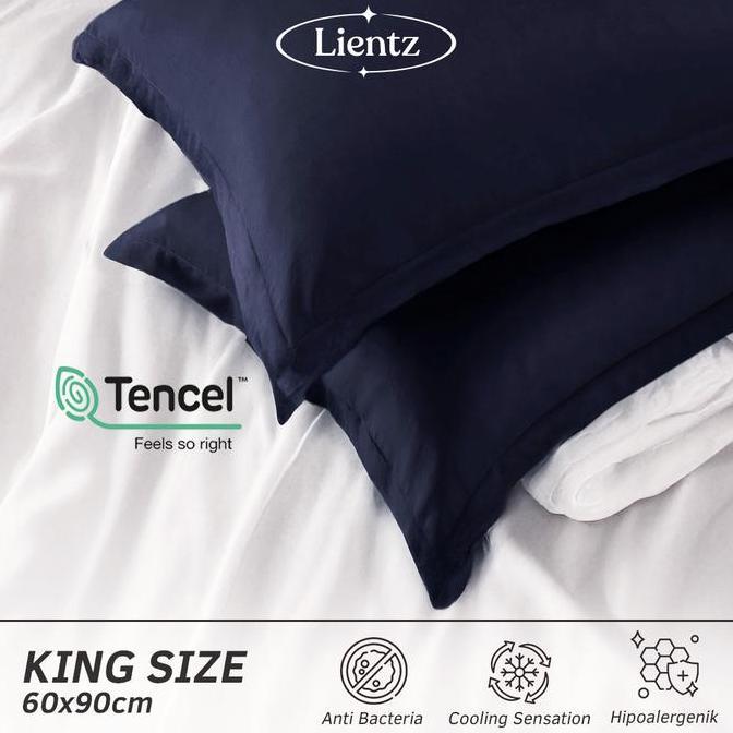 Sarung Bantal Sutra Organik KING SIZE - KING KOIL Tencel Premium - 60x90 Tencel Pillow Case