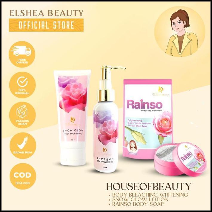 Ready Siap Kirim! La Creme Body Bleaching Whitening | Snow Glow Lotion | Rainso Body Soap Terbaru