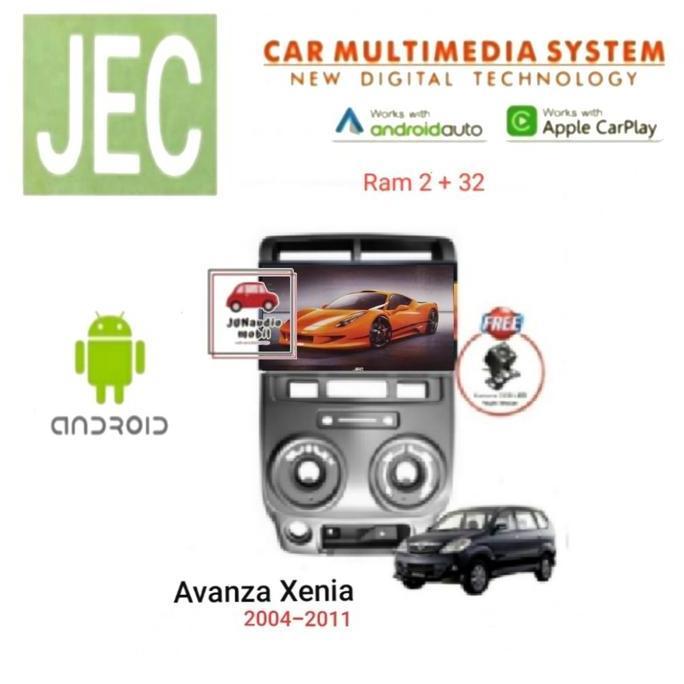 Head Unit Android JEC 9 Inch OEM Avanza Xenia Lama 2004 Up + Kamera