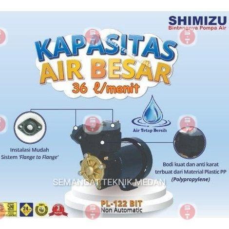NEW PL122BIT SHIMIZU POMPA AIR NON TIDAK AUTO OTOMATIS PL122 PL 122 BIT