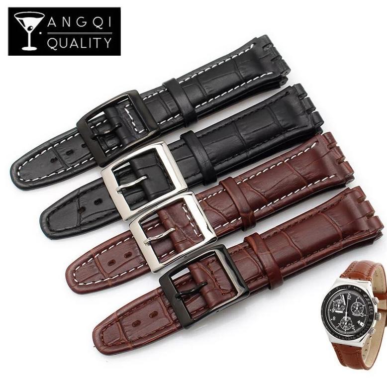 Tali Jam Swatch Strap Jam Swatch Tali Strap Jam Tangan Swatch 17MM hitam coklat