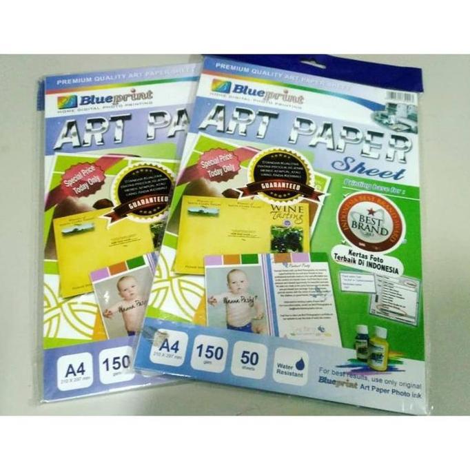 PAPER BLUEPRINT ART PAPER GLOSSY A4 - KARTAS ART PAPER A4