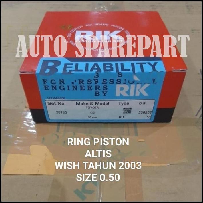GRATIS ONGKIR RING PISTON SEHER TOYOTA WISH TAHUN 2003 SIZE 0.50 28785 1SET 