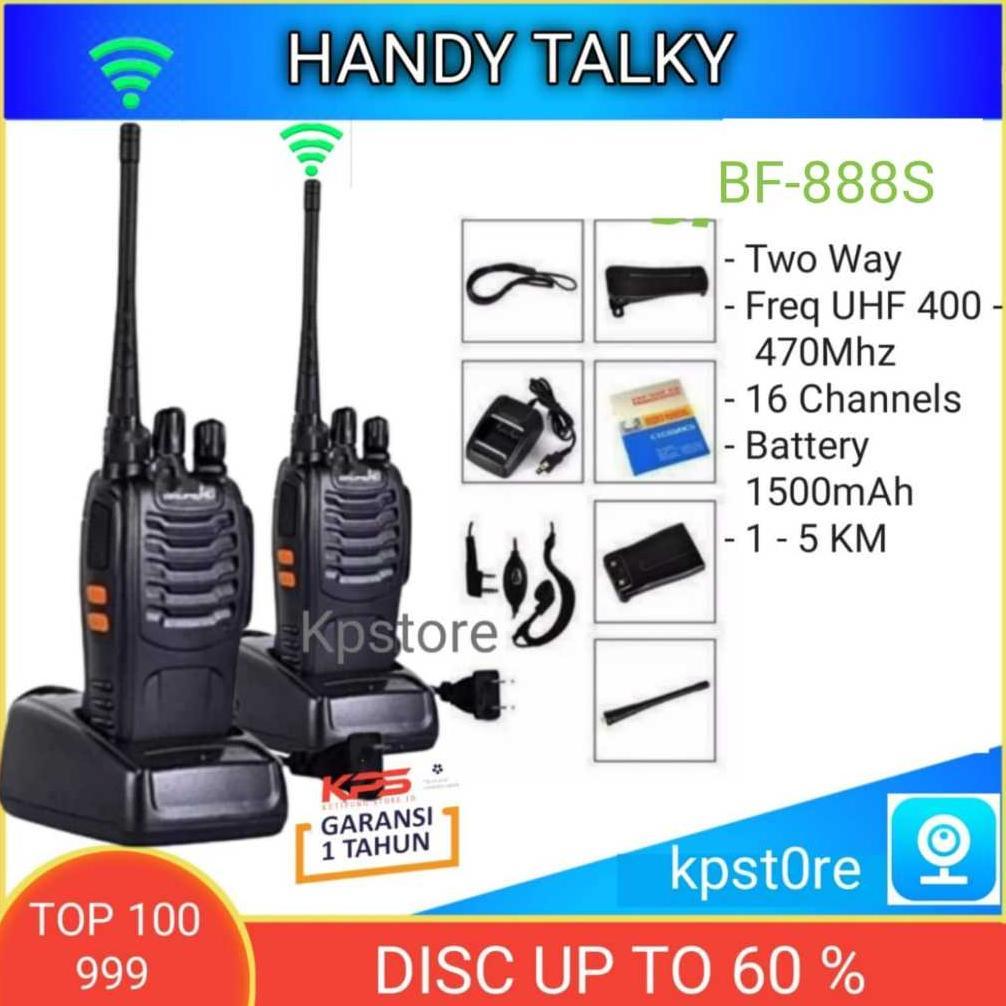 HT BF -888S DAN WLAN-888S ANTENA WALKIE TALKIE HANDY TALKY RADIO WLN-888S 2 UNIT KOMUNIKASI TAKTIS