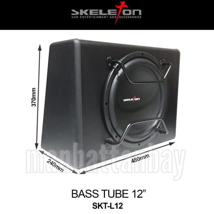 ZYL Basstube Mobil 12 Volt Dengan Subwoofer 10" Atau 12" Merk Skeleton Dengan Power Amplifier