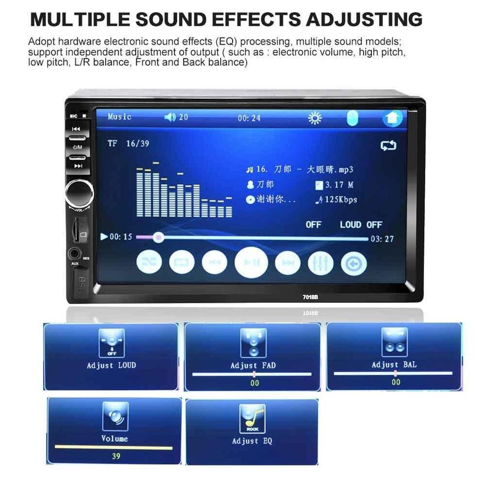 Pabokay Head Unit 2 DIN Car MP5 Player 7 Inch Kamera Belakang
