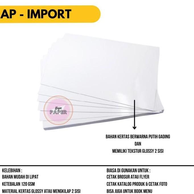 Kertas Art Paper A5 120 gsm / Art Paper A5 120 gr - harga 500 lembar
