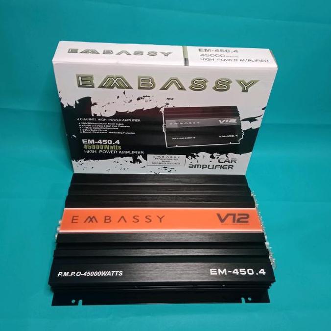 Power EMBASSY Seri EM-450.4 45000Watts 4Channel Audio Mobil